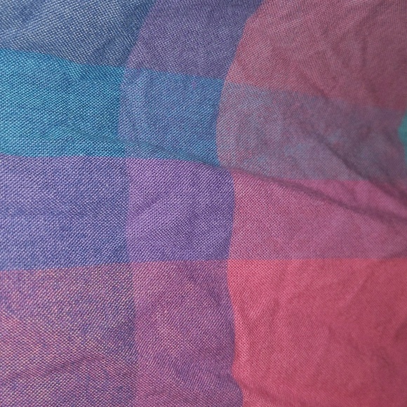 JCrew Size L Colorful Plaid Print Short Sleeve Shirt - Picture 4 of 8